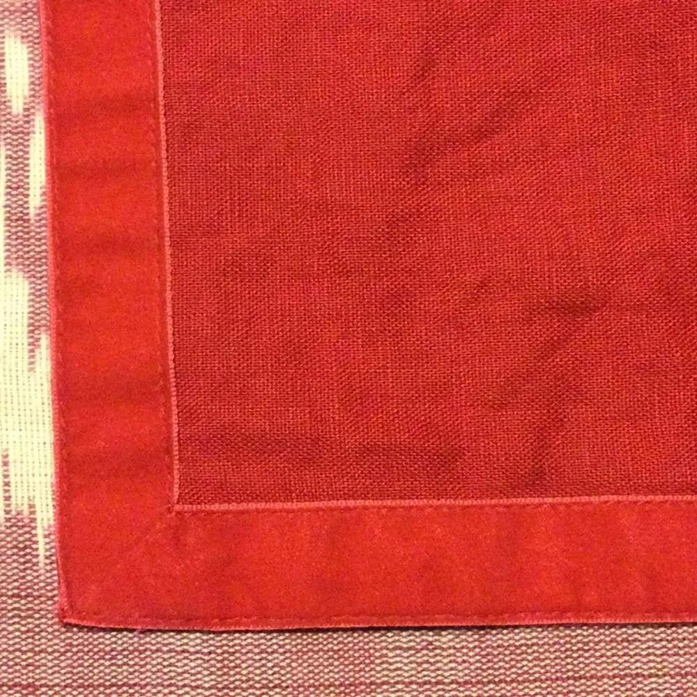 4 Pottery Barn red napkins
